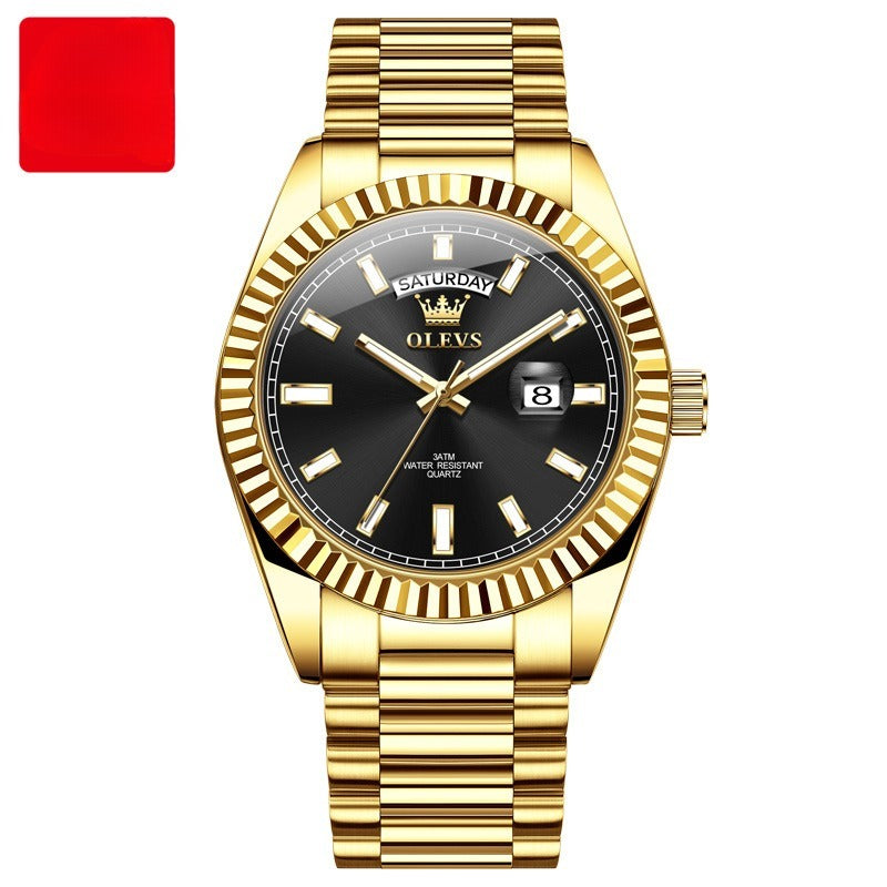 Luminous Waterproof Steel Business Wrist Watch
