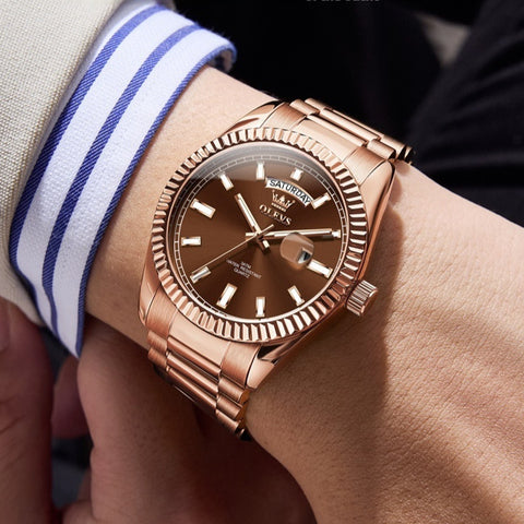 Luminous Waterproof Steel Business Wrist Watch