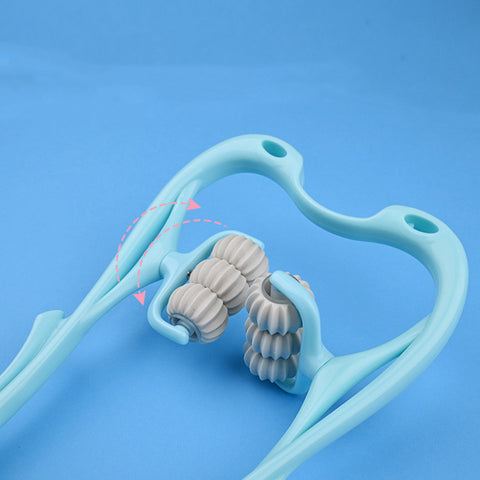 Six-Wheel Manual Neck Massager – Multifunctional Roller Massage Tool