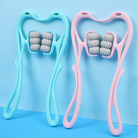 Six-Wheel Manual Neck Massager – Multifunctional Roller Massage Tool