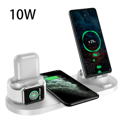6-in-1 Wireless Charging Dock – Fast Charger for iPhone, Phone & Watch