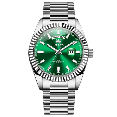 Luminous Waterproof Steel Business Wrist Watch