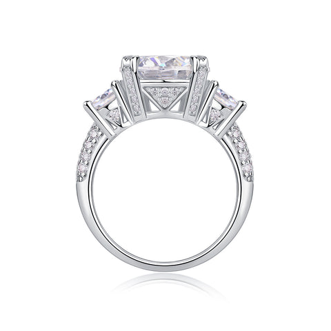 Dazzling Stars Ring – 5-Carat Moissanite, S925 Sterling Silver & Platinum-Plated