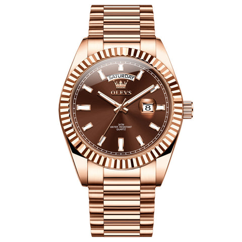 Luminous Waterproof Steel Business Wrist Watch