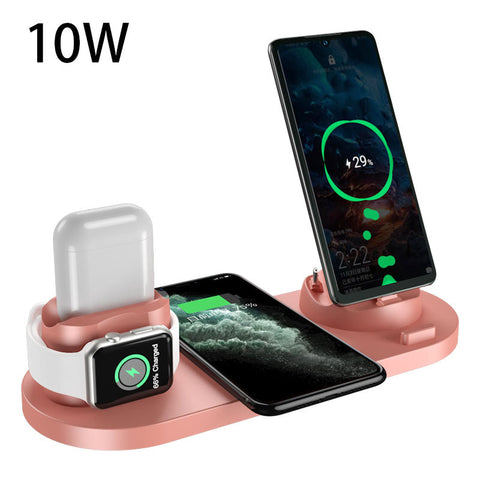6-in-1 Wireless Charging Dock – Fast Charger for iPhone, Phone & Watch