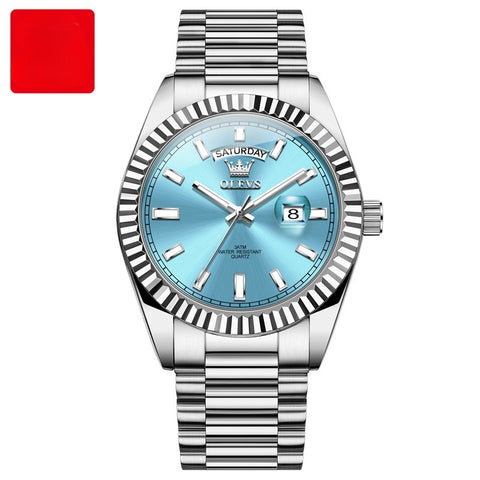 Luminous Waterproof Steel Business Wrist Watch