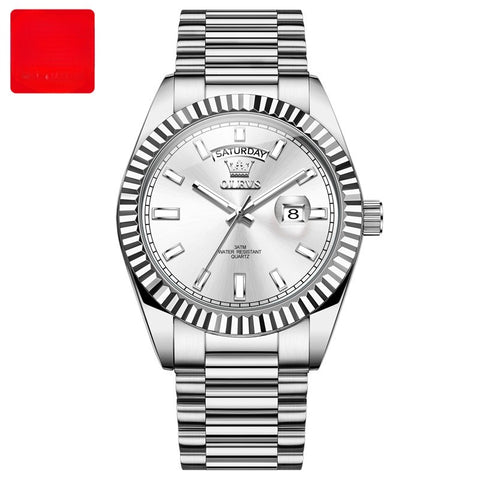 Luminous Waterproof Steel Business Wrist Watch