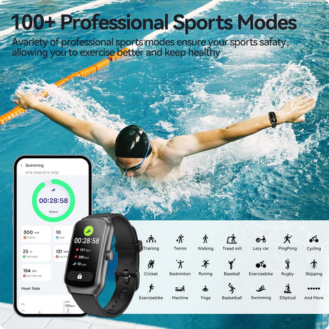 AMOLED Smart Watch – Unisex Fitness Tracker with Heart Rate, SpO₂ & Sleep Monitoring