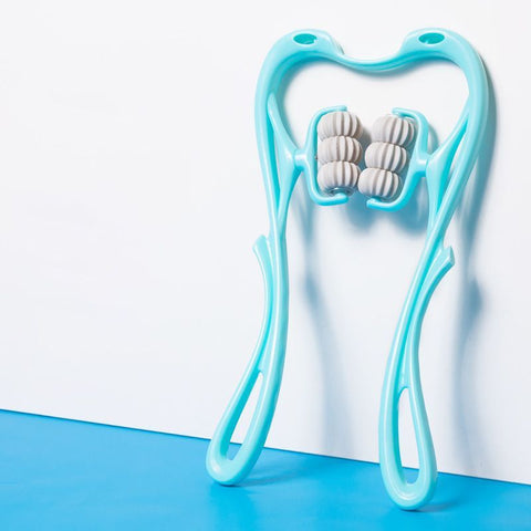 Six-Wheel Manual Neck Massager – Multifunctional Roller Massage Tool