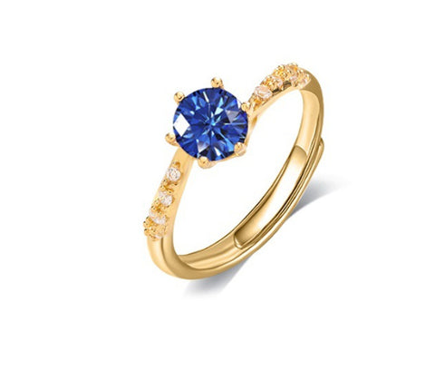 Women’s Blue Light Luxury Open Deep Niche Ring