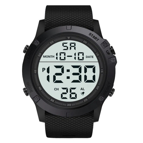 Waterproof Digital Sports Watch – Military Tactical LED Wristwatch for Men